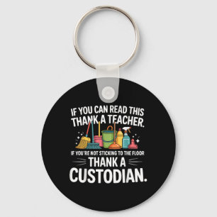 School Custodian Floor Funny Janitor Key Ring