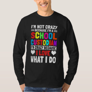 School Custodian Janitor Hosekeeper Guardian Caret T-Shirt
