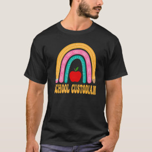 School Custodian Rainbow Pencil Back To School App T-Shirt