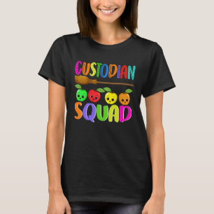 School Custodian Squad Cute Janitor Of Tiny Humans T-Shirt