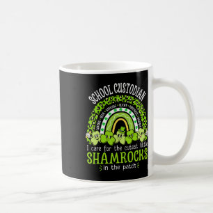 School Custodian St Patricks Day Shamrocks School Coffee Mug