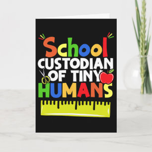 School Custodian Us American Flag Appreciation Ck Card