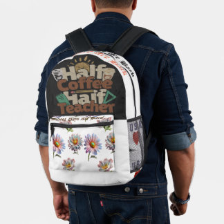 "School Days Are Back" Printed Backpack
