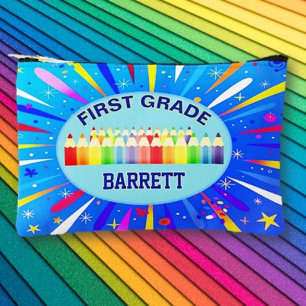 School days! First Grade personalised Accessory Pouch