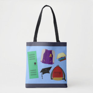 School Days Fun Student Life Art Pattern  Tote Bag