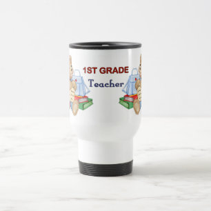 School Days Teddy - 1st Grade Teacher Travel Mug