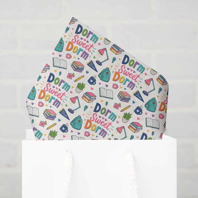School Dorm Tissue Paper, College Move-In Gift  Paper (Gift Bag)