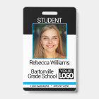 School / Employee Photo Badge - Black And Blue