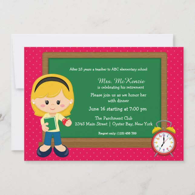 School event * choose background colour invitation (Front)