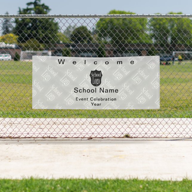 School Event Welcome Vertical Retractable Banner (Insitu)