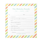 School Excuse Personalised, Rainbow Stripes