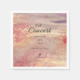 School Fall Concert I Personalised Napkin