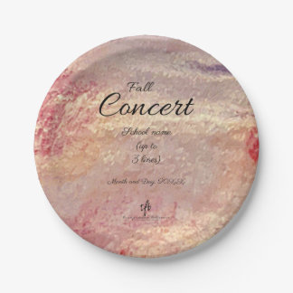 School Fall Concert I Personalised Paper Plate