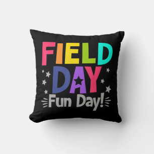 School Field Day Fun Day Fun Teacher Kids Field Da Cushion