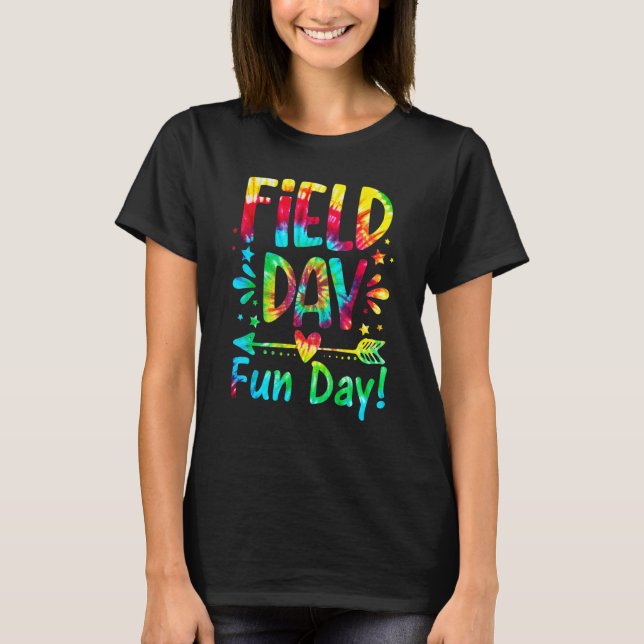 School Field Day Fun Tie Dye Field Day 2023 Teache T-Shirt (Front)