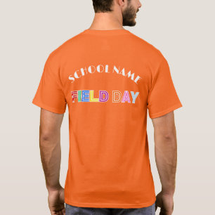 School field day orange color Team Cheer Squad T-Shirt