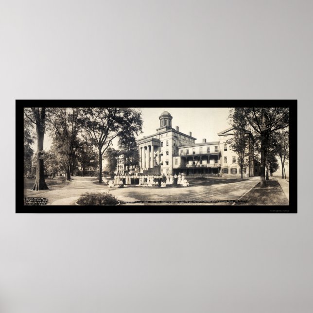 School for Deaf, IN Photo 1908 Poster (Front)