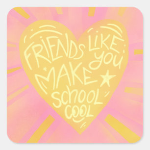 School friends Classroom Valentine Vinyl Sticker