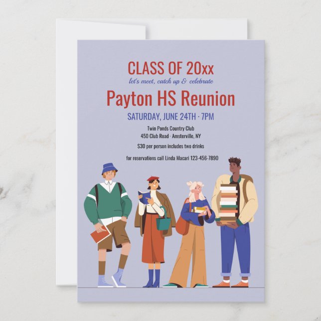 School Friends Reunion  Invitation (Front)