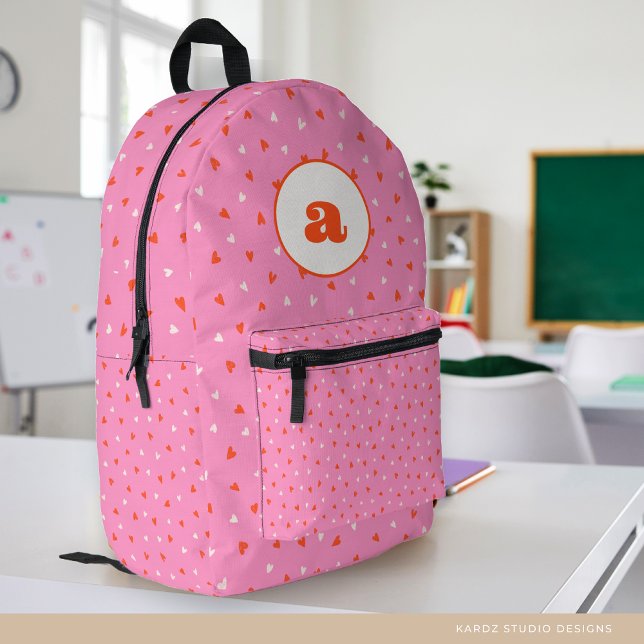 School Girl Pink Hearts Backpack (Creator Uploaded)