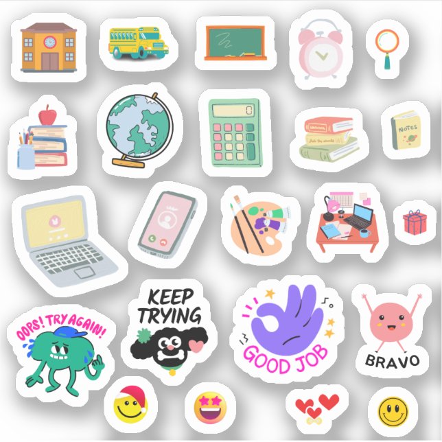 School Goodnotes stickers | Cute education planner (Front)
