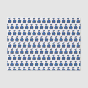 School Graduation Blue Cap Gown Diploma Graduate Tissue Paper