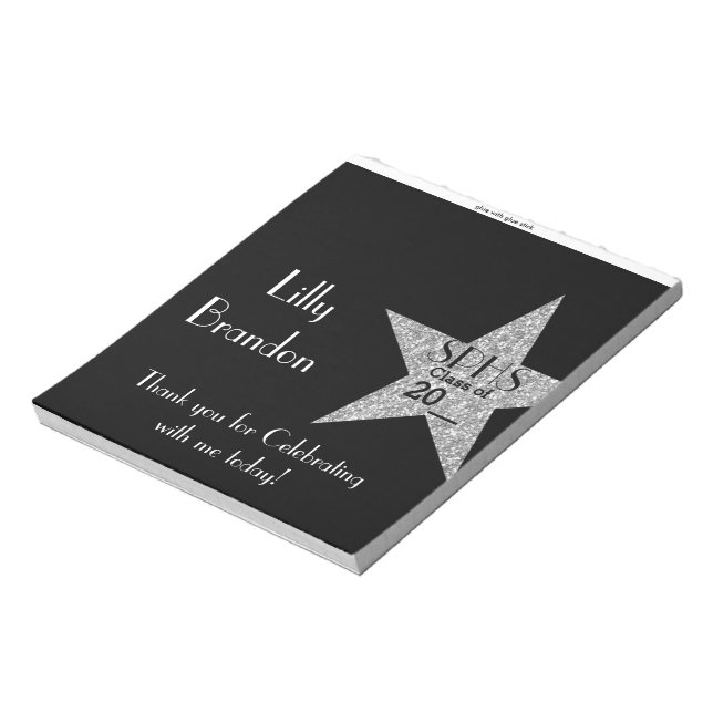 School Graduation Candy Bar Wrapper Party Favour Notepad (Rotated)