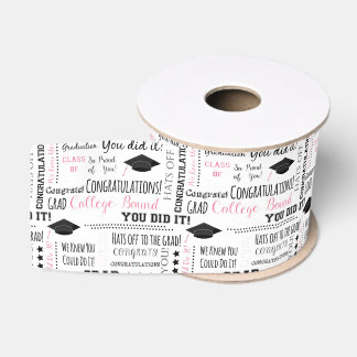 School Graduation Congratulations Grosgrain Ribbon