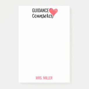 School Guidance Counsellor Personalised Watercolor Post-it Notes