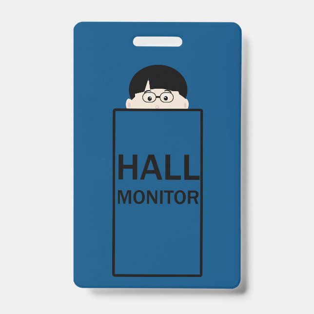 School Hall Monitor ID Badge (Front)