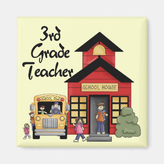 School House 3rd Grade Teacher Tshirts and Gifts Magnet