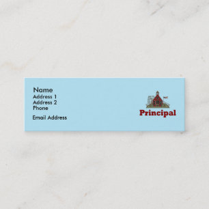 School House Principal Personal Cards