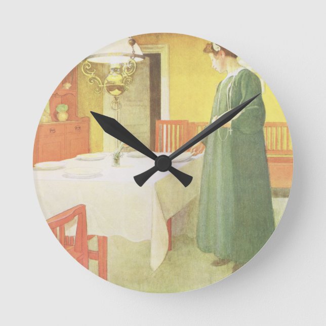 School Household, Dining Room Scene, pub. in 'Lass Round Clock (Front)