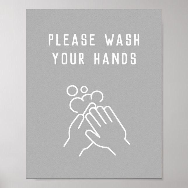 School Hygiene Please Wash Your Hands Poster (Front)
