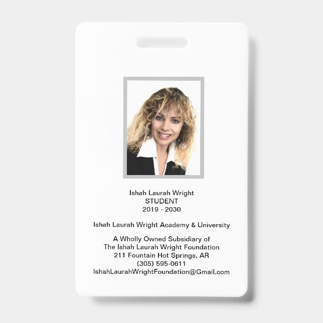 School ID Badge (Front)