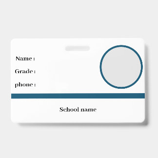 school identity badge ID badge