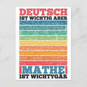 School Important But Math Is Important Postcard
