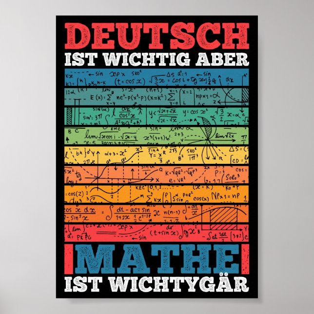 School Important But Math Is Important Poster (Front)