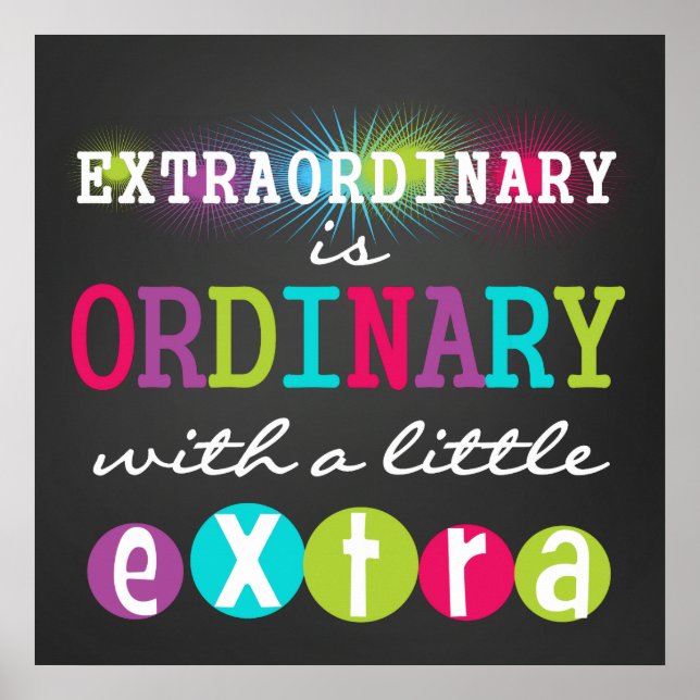 School Inspirational Chalkboard Look Poster (Front)