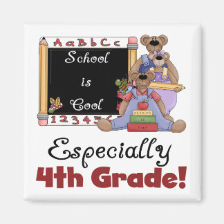 School is Cool 4th Grade Tshirts and Gifts Magnet