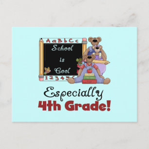 School is Cool 4th Grade Tshirts and Gifts Postcard