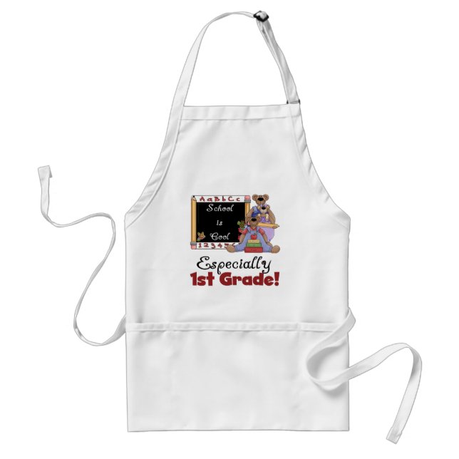 School is Cool Especially 1st Grade Standard Apron (Front)