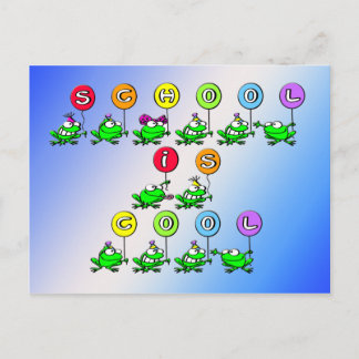 School is Cool - Frogs Postcard