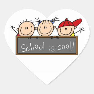 School is Cool Heart Sticker