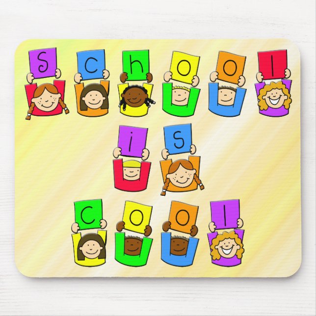 School is Cool - Kids Mouse Pad (Front)