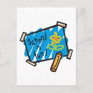 School Is Fun Kids Postcard