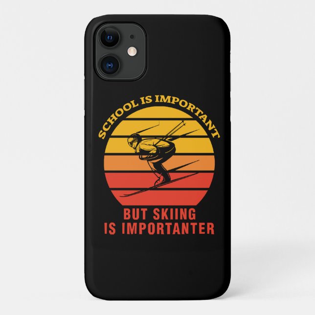 School Is Important But Skiing Is Importanter Case-Mate iPhone Case (Back)