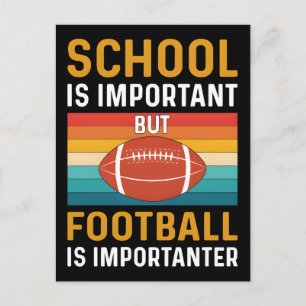School is Important, Funny American Football Postcard
