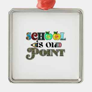School Is On Point Teacher Metal Tree Decoration