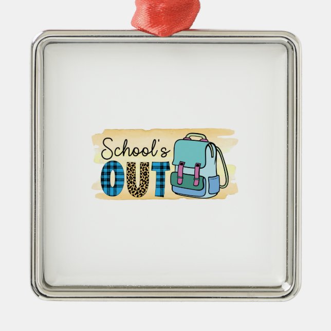 School Is Out Metal Tree Decoration (Front)